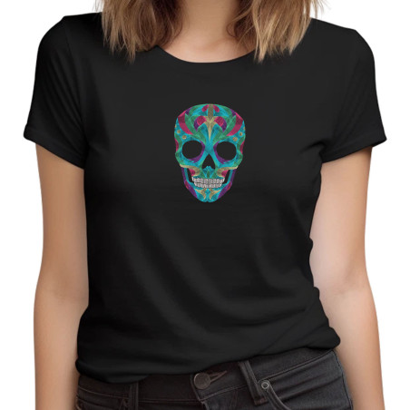 Tricou Brodat - Painted Skull