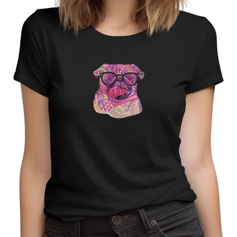 Tricou Brodat - Pug-a-licious