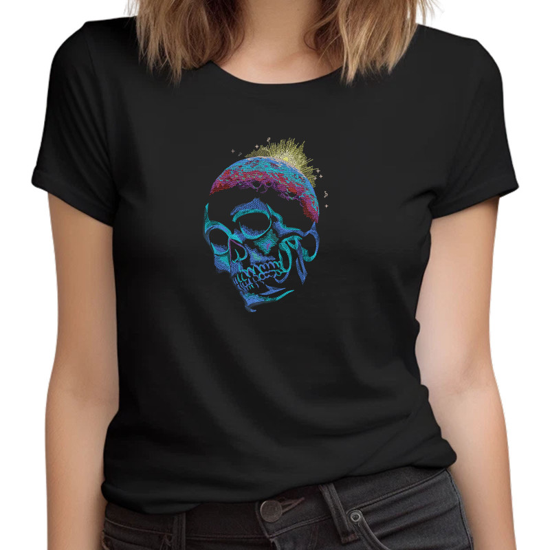 Tricou Brodat - Space Skull