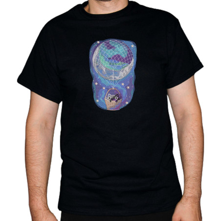 Tricou Brodat - Galactic Kitty