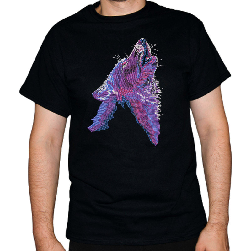 Tricou Brodat - Midnight Wolf