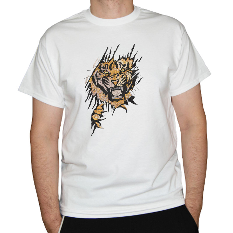 Tricou Brodat - Tiger Claw