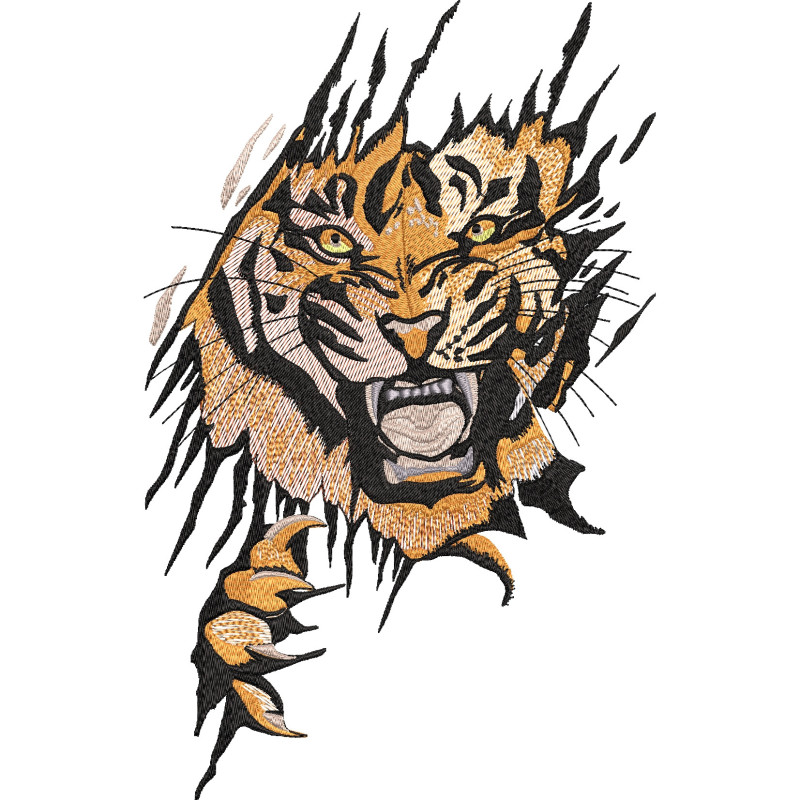 Tricou Brodat - Tiger Claw