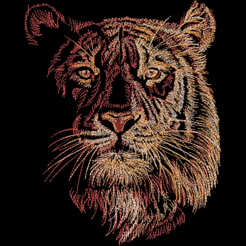 Tricou Brodat - Tiger Head