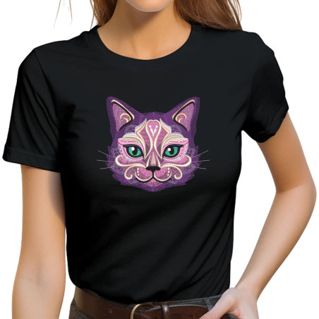 Tricou Brodat - Baroc Cat