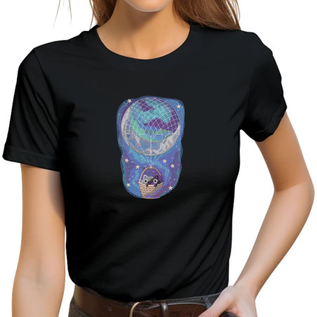 Tricou Brodat - Galactic Kitty