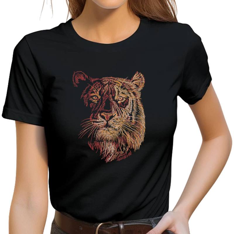 Tricou Brodat - Tiger Head